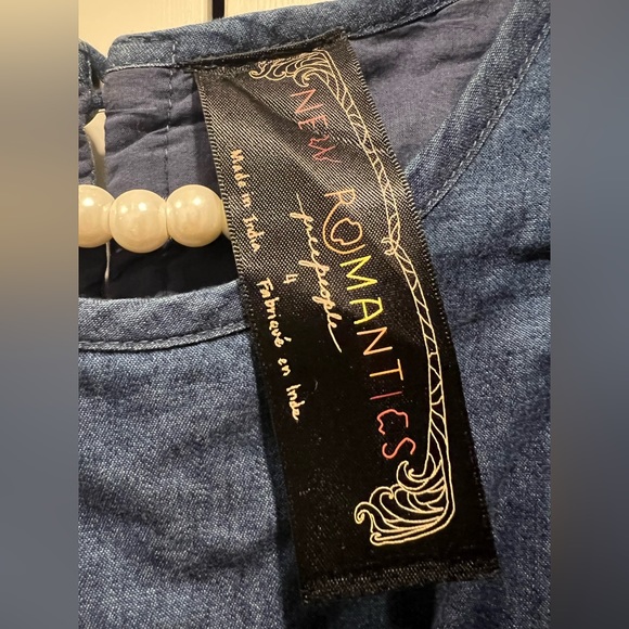 NWOT Free People New Romantics Highland Denim Dress - Picture 6 of 7